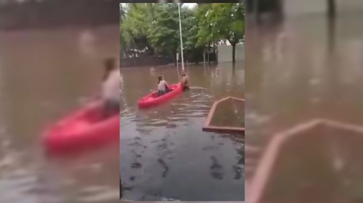 Video: Joven al rescate de personas inundadas en Sinaloa sobre su ¡kayak!