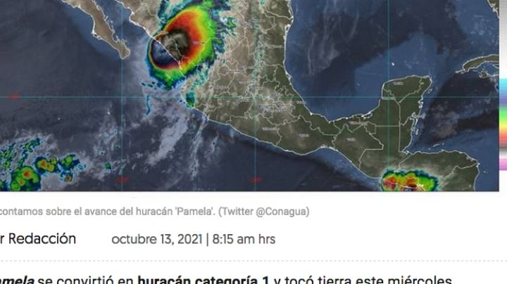 Impacta Huracán Pamela en Sinaloa; llega por Mazatlán