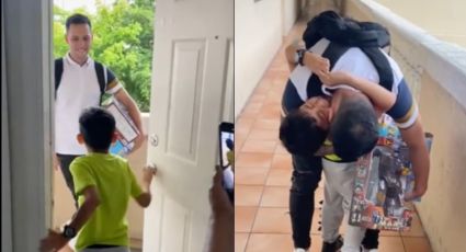 VIDEO: Pequeño se reencuentra con su padre después de dos años