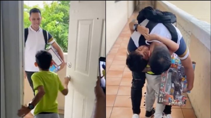 VIDEO: Pequeño se reencuentra con su padre después de dos años