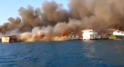 VIDEOS: Incendio arrasa con isla hondureña y deja 1.500 personas damnificadas