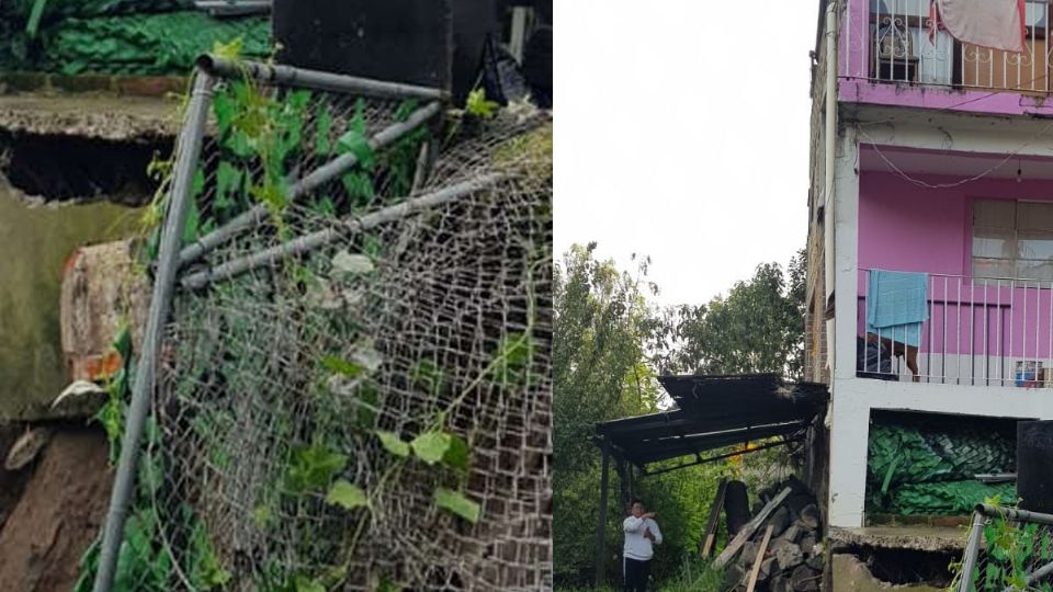 La familia no tenía ninguna manera de salir de su casa, y su única opción fue saltar por una ventana.