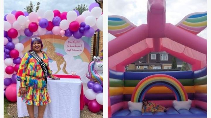 ( Video) "Finalmente Divorciada" Mujer hace una fiesta gigante para celebrar su divorcio.