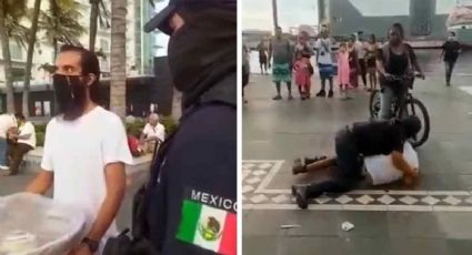 Policías en Veracruz agreden a vendedor de pan invidente