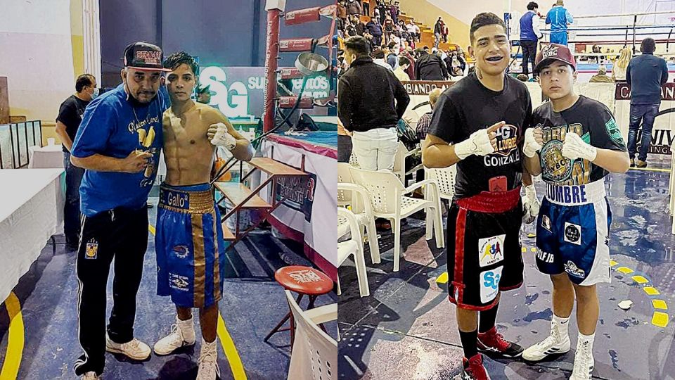 Daniel “Gallito” Vaquera venció por la vía del nocaut a Joel “Pillín” Hernández en el combate estelar.  Angel “Zurdo” de Oro (izq.) y Oziel “la Lumbre” González, fueron letales arriba del ring que les permitió salir con los brazos en alto.