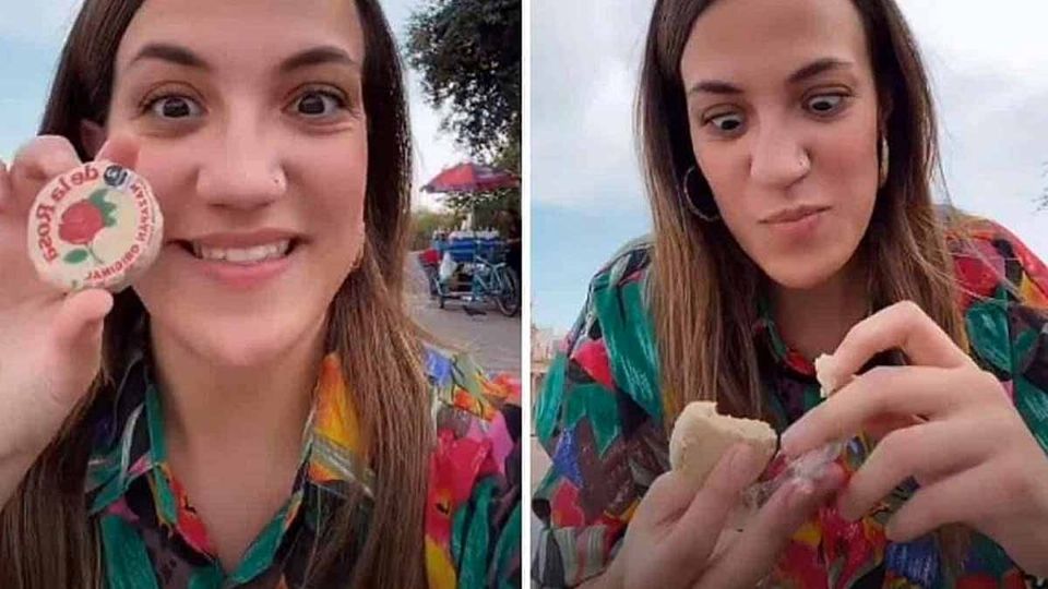 La mujer reaccionó de manera divertida