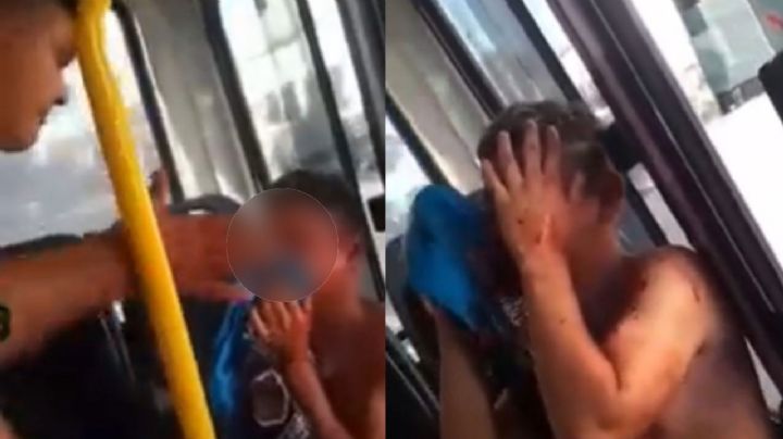 VIDEO: Pasajeros dan paliza a ladrón que asaltó autobús