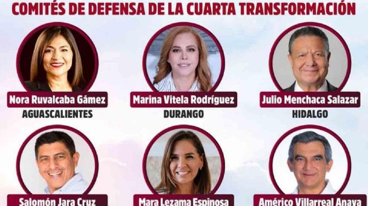 Estos son los candidatos de Morena para 6 gubernaturas en 2022