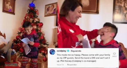 Niño es viral por su reacción al recibir boletos en Navidad, y Coldplay lo hizo invitado VIP