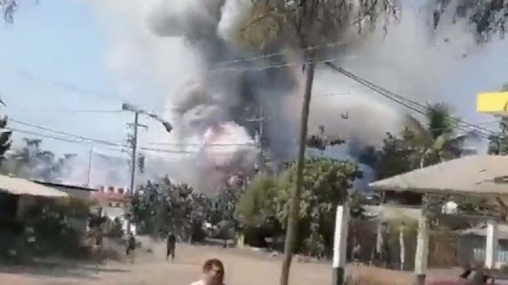 (VIDEO) Se reporta fuerte explosión en polvorín ilegal de pirotecnia en Michoacan.