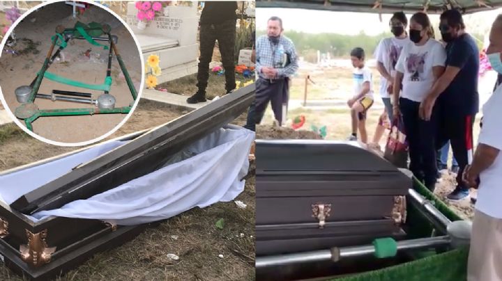 Cae ataúd en pleno sepelio en panteón de Nuevo Laredo VIDEO