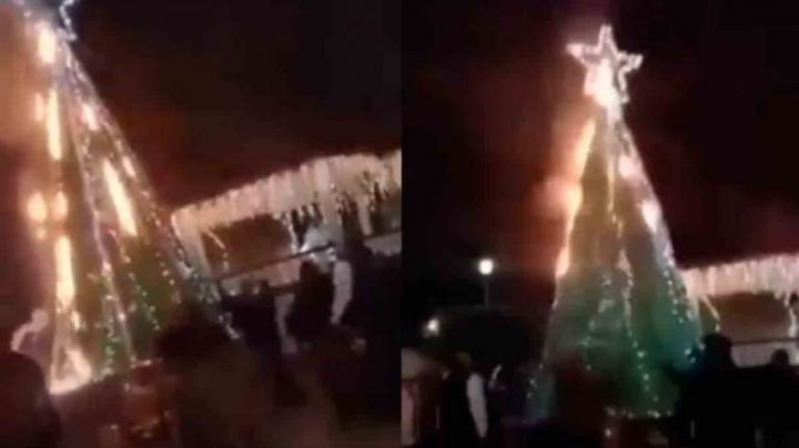 Encendieron el arbolito... pero con fuego; Pirotecnia causa incendio en Hidalgo