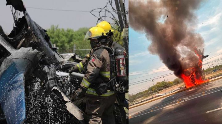 Investigan caída de helicóptero; mantienen cierre de carretera a Nuevo Laredo (VIDEO)