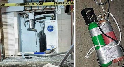 Con bomba casera revientan cajero automático; ladrones huyen tras explosión