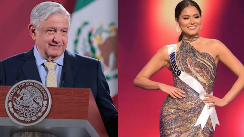 El presidente AMLO felicitó a la nueva Miss Universo, la mexicana Andrea Meza.