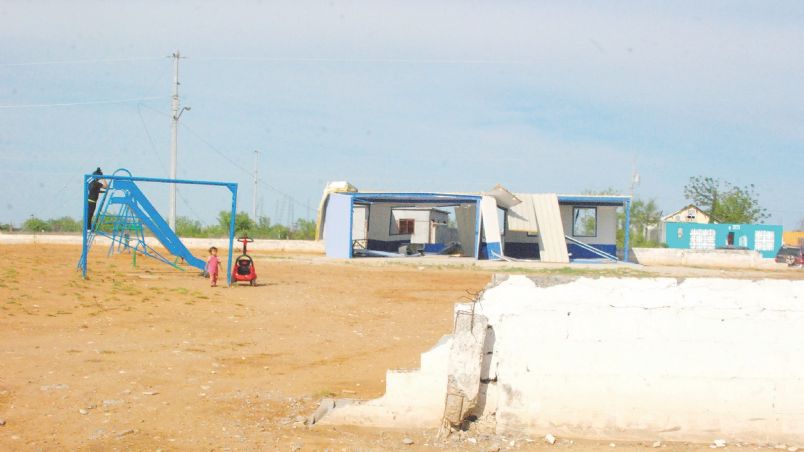 Las dos aulas fueron destruidas por la tormenta en Nuevo Laredo.