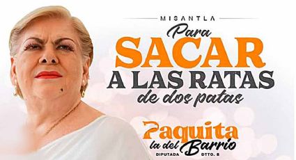 Paquita La del Barrio estrena slogan de campaña