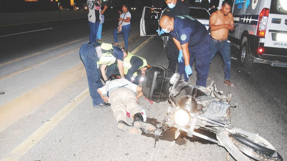 Un motociclista sufrió heridas tras accidentarse en esta vía