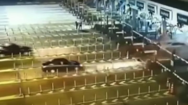 VIDEO: Impactante choque de un auto que viajaba a exceso de velocidad contra una caseta