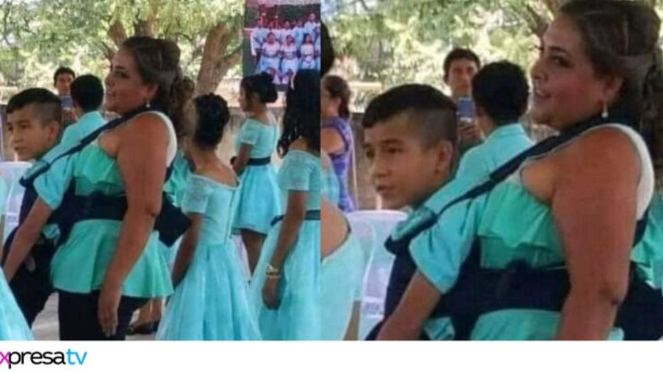 Margarita Concepción López Torres colaboró con su estudiante para bailar juntos el vals de graduación escolar