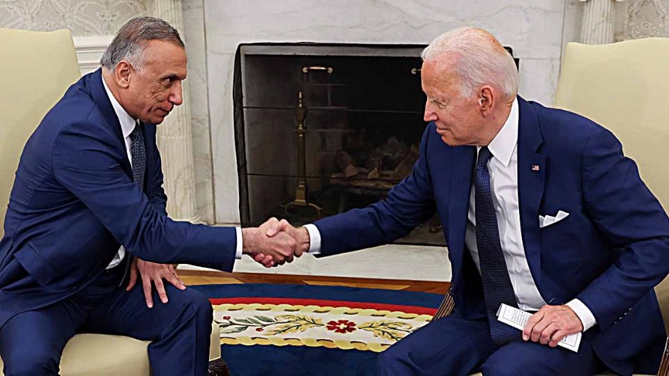 Al Kazemi y Joe Biden pactaron el retiro de tropas norteamericanas en Irak