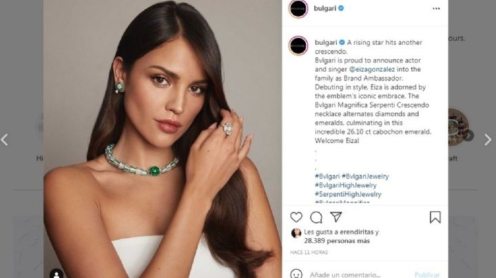 Eiza González embajadora de Bulgari, la primera mexicana en lograrlo