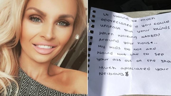 Con nota, vecinos reclaman a mujer por andar desnuda en su casa