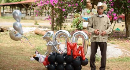 ¡Qué gran porte! Don Marcial cumple 100 años y lo celebra con sesión de fotos