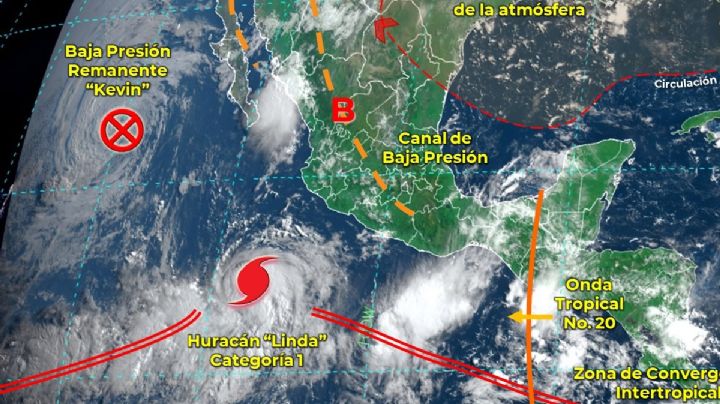 Linda se convierte en huracán categoría 1; provocará lluvias en 5 estados