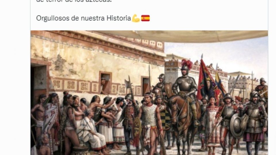 Vox de España es un partido de ultraderecha que publicó un twitter elogiando la conquista española