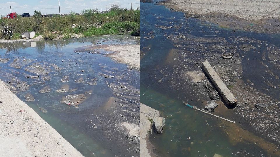 La fuga de aguas negras recorre varias calles de la colonia Los Olivos