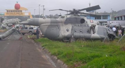 Se desploma helicóptero de la Marina; viajaba secretario de gobierno de Veracruz