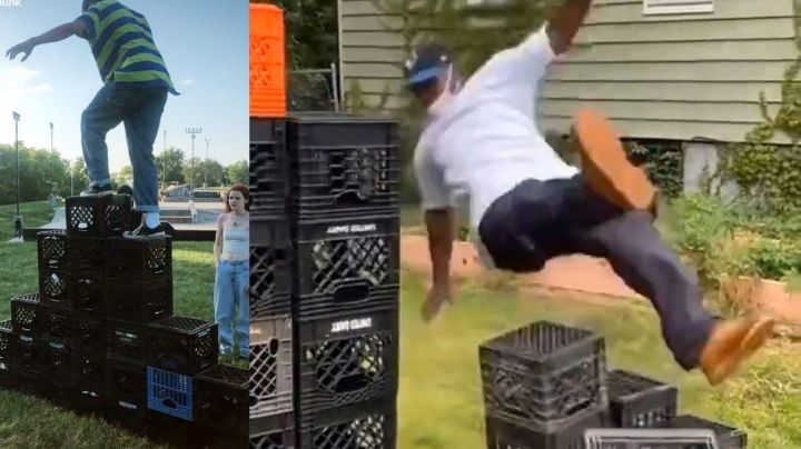 Médicos alertan de lesiones graves por nuevo desafío de TikTok de escalar cajas de leche