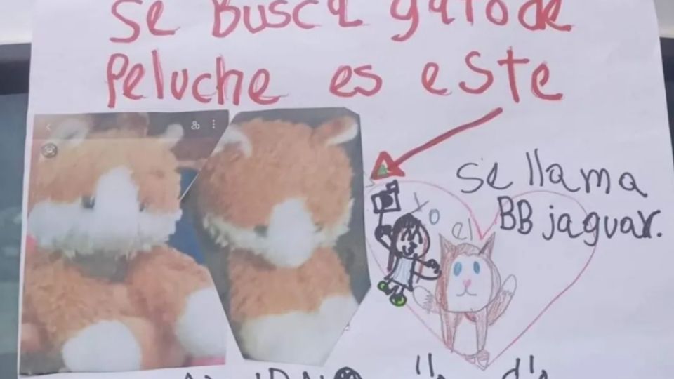 El peluche fue perdido en la delegación Gustavo A. Madero