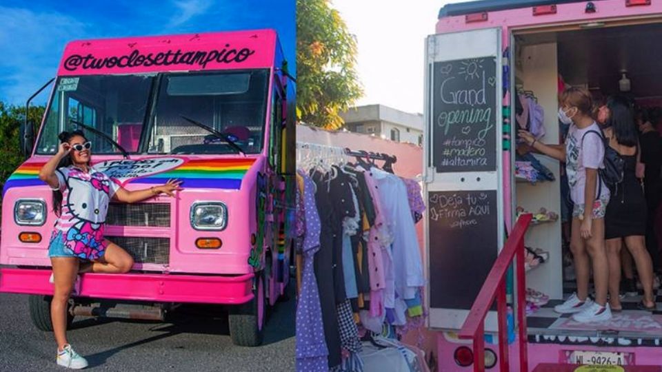 La singular camioneta recorre las calles de Tampico