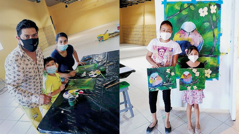 Los niños fueron los más contentos en poder regresar a los talleres del Museo Reyes Meza.