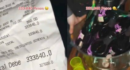 ‘Sólo salí a cenar’: Jóvenes presumen su cuenta de más de 300 mil pesos