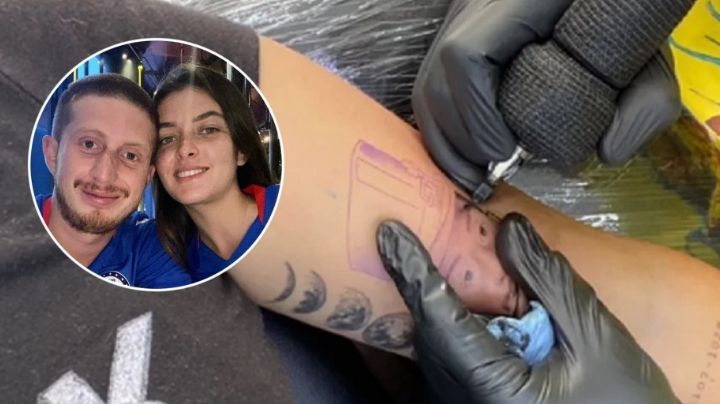 Como homenaje a su amor Nerea Godínez se tatúa el rostro de Octavio Ocaña en el brazo