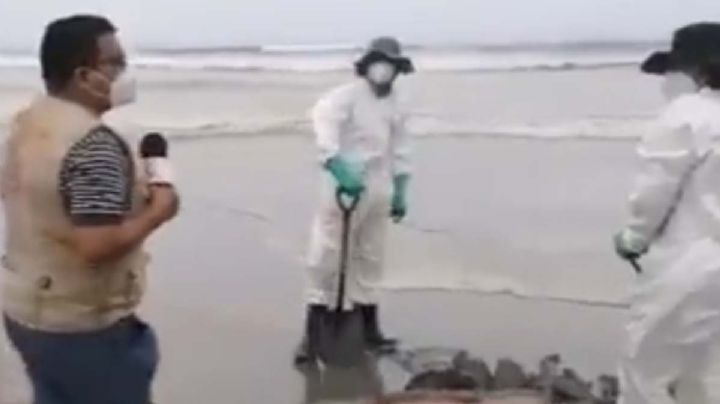 VIDEO: La inusual respuesta de trabajador a reportero en caso del derrame de petróleo en Perú