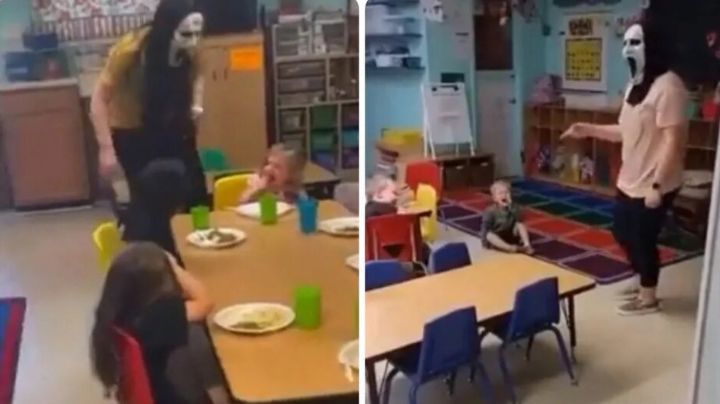 Van tras empleada de guardería que asustó a niños con máscara de 'Scream'