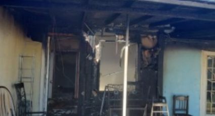 Abuelita se salva de la muerte; su casa se incendió en Río Bravo