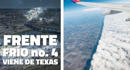 Así se ve el frente frío desde un avión; lluvias y bajas temperaturas vienen de Texas