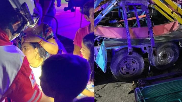 Colapsa juego mecánico "Tornado" y deja tres heridos en Monterrey