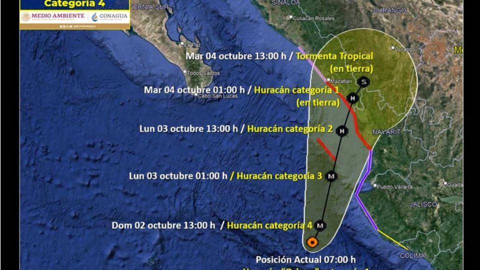 Huracán se intensifica a categoría 4