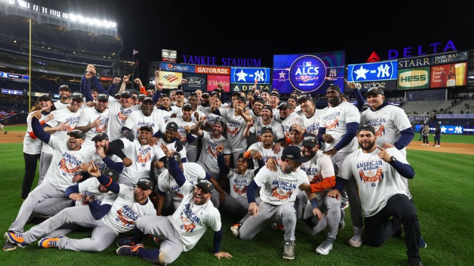 Los Astros celebraron en grande en el Yankee Stadium