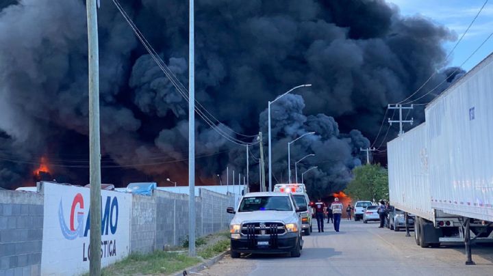 Dantesco incendio en Nuevo Laredo