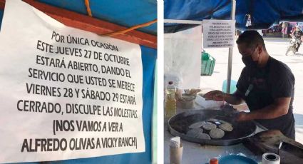 Taquero de El Mante planta a sus clientes para irse al concierto de Alfredo Olivas