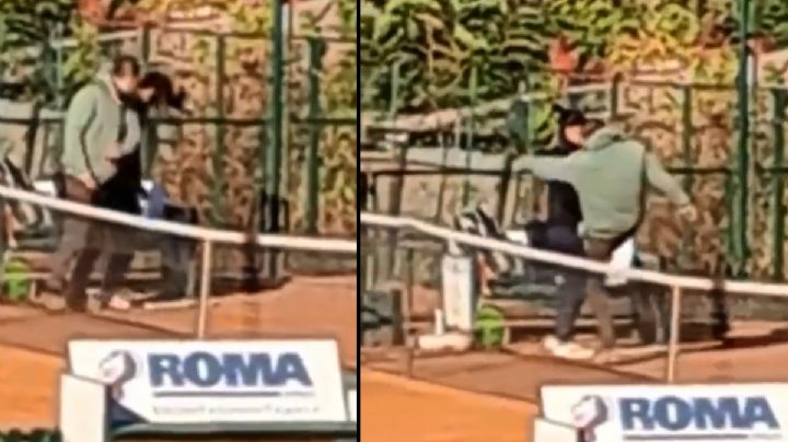 Hombre golpea a su hija en una cancha de tenis | VIDEO