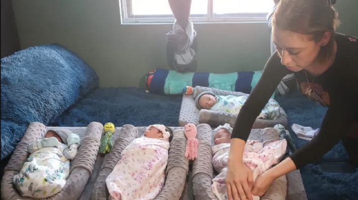¡Récord! Mujer da a luz a cuatro bebés en menos de cinco minutos