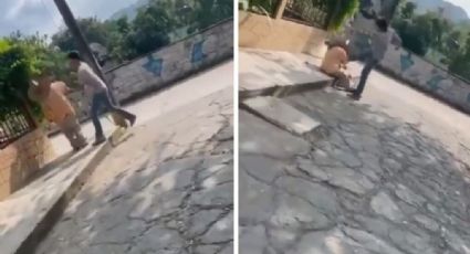 Joven da golpiza a abuelito en Hidalgo; cumplió un reto viral | FUERTE VIDEO